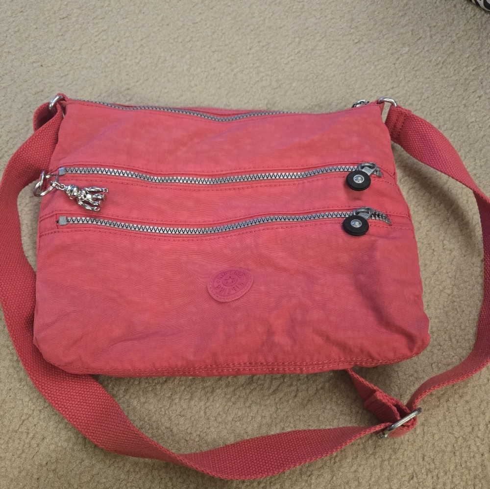 Kipling 3 Zip Crossbody Bag W/charm